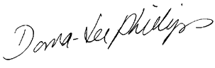 Donna-Lee Phillips facsimile signature