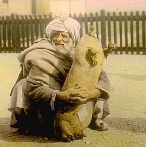 Man with sheepskin, William Henry Jackson, 1895.