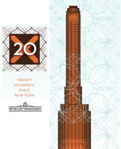 20 Exchange Place architectural rendering and logo