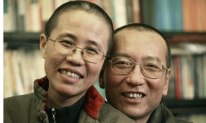Liu Xiaobo and Liu Xia in an undated photo released by his family.
