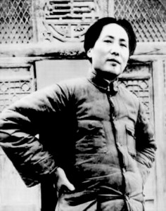Mao in Yan'an, 1946. Photographer unknown.
