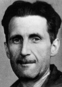 George Orwell's press card portrait, 1933.