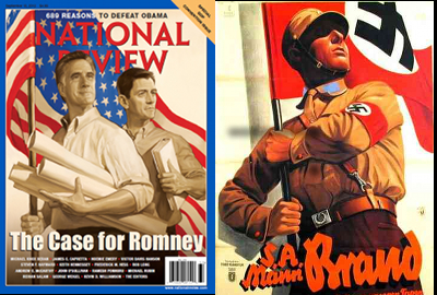 National Review Romney-Ryan cover, 9-10-12, with Nazi propaganda poster.