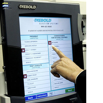 Diebold electronic voting machine, model HR811.