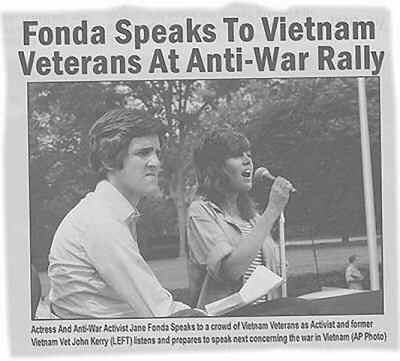 Photoshopped composite of John Kerry and Jane Fonda, 2004.