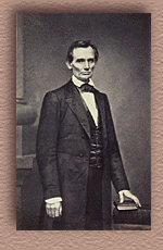 Mathew Brady, portrait of Abraham Lincoln, 1860.