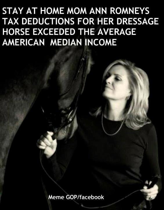 Ann Romney, Rafalca, and taxes