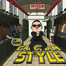 Psy, "Gangnam Style" single (2012), official cover.