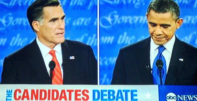 First presidential debate (University of Denver), October 3, 2012, screenshot.