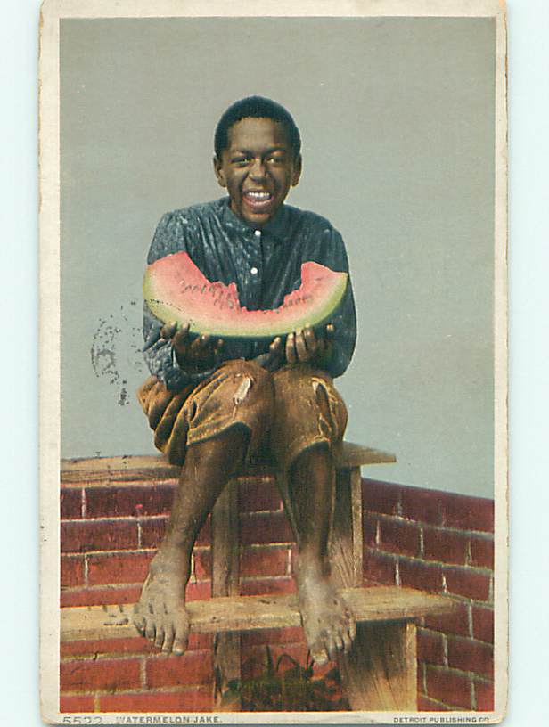 "Watermelon Jake" postcard, Detroit Publishing Co., ca. 1912.
