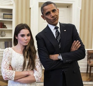 Barack Obama and McKayla Maroney, 11-15-12. (Photo: Pete Souza, The White House)