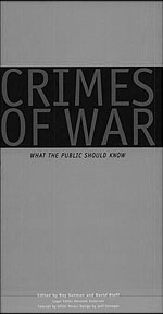 Crimes of War, edited by Roy Gutman and David Rieff (1999), cover.