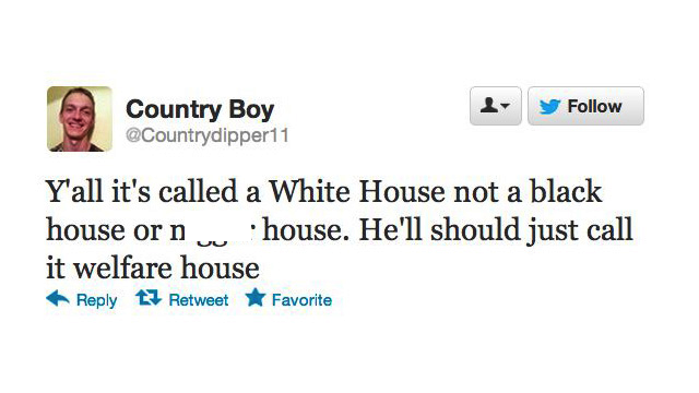 Election 2012 tweet from "Country Boy," 11-6-12.