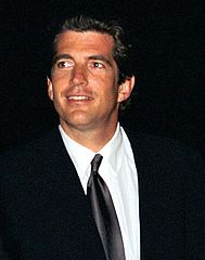 John F. Kennedy Jr. greets invited guests at the HBO and Imagine Entertainment premiere held at the Kennedy Space Center, 1998. (Photo credit NASA/KSC)