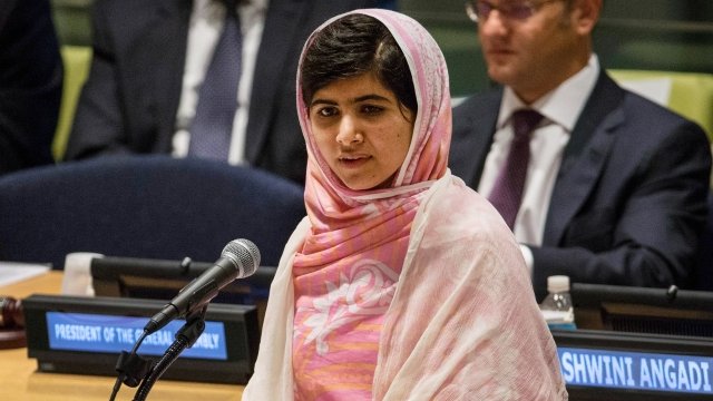 Malala Yousafzai, UN speech, July 12, 2013, screenshot.