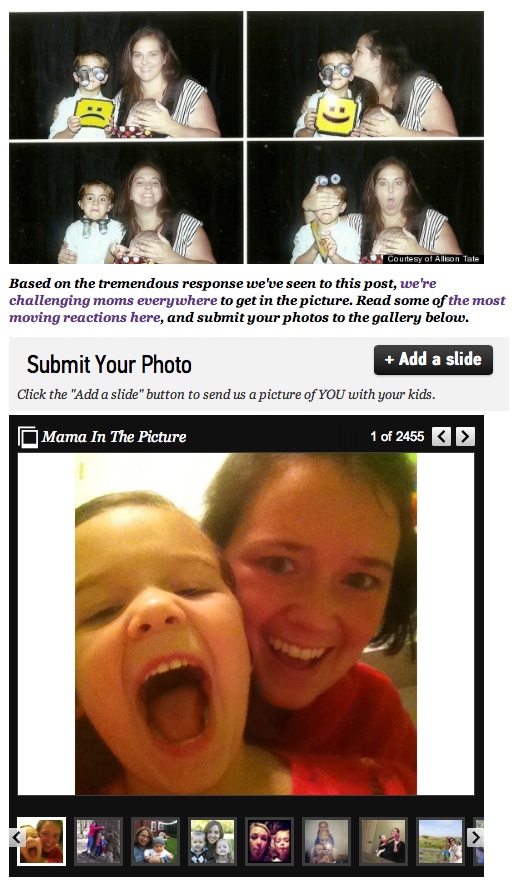 "Moms In the Picture" screenshot, August 24, 2013.