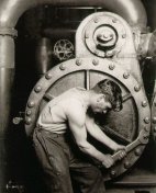 Lewis Hine, "Powerhouse Mechanic," 1920.