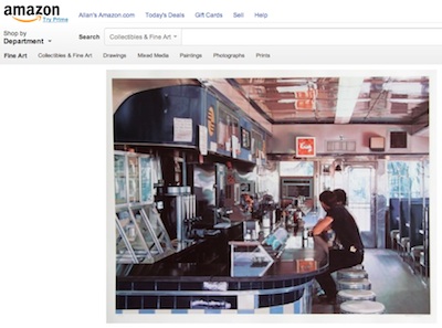 Ralph Goings, "Diner, 1990" (poster), Amazon, screenshot.