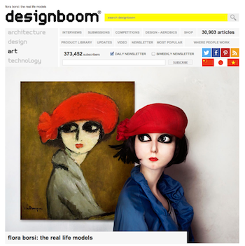 Designboom.com, Flora Borsi feature, screenshot, 9-15-13.