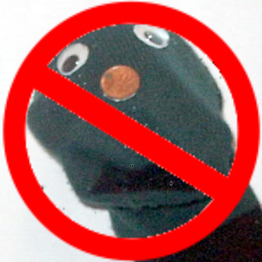 "No Sockpuppets" icon