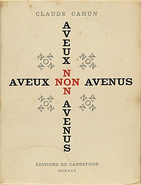 Claude Cahun, "Aveux non avenus" (1930), cover