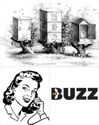 beehives, phone, buzz - 1950s graphics