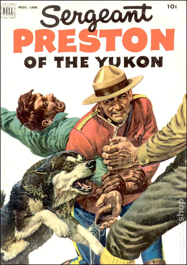 "Sergeant Preston of the Yukon" #5 (Nov. 1952-Jan. 1953), Dell Comics, cover