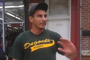NYPD officer Daniel Pantaleo at the scene of Eric Garner's homicide, July 17, 2014, Youtube screenshot