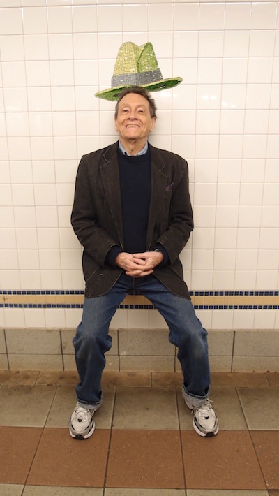 ADC with Sadakichi Hartmann's hat, New York, May 15, 2015 (a). Photo © 2015 by Anna Lung.