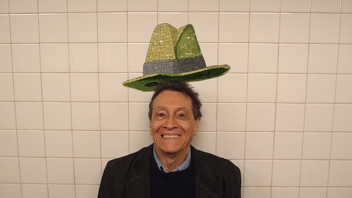 ADC with Sadakichi Hartmann's hat, New York, May 15, 2015 (c). Photo © 2015 by Anna Lung.