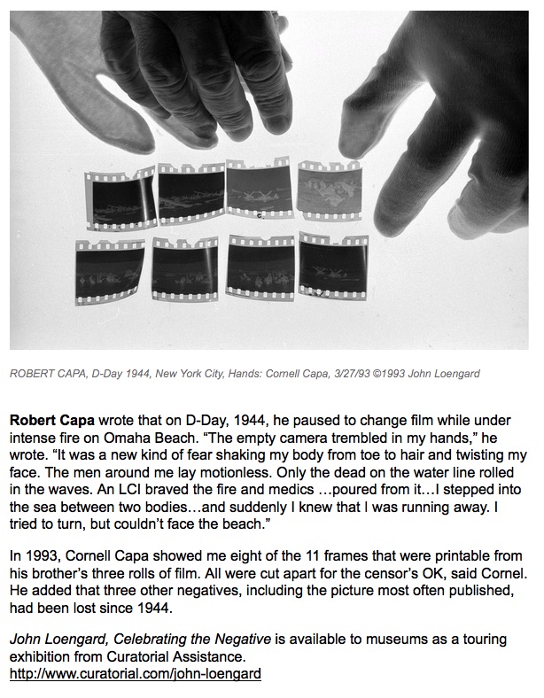 John Loengard on Capa's D-Day negatives, L'oeil de la photographie, screenshot