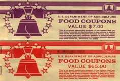 Food stamp coupon books, ca. 1980