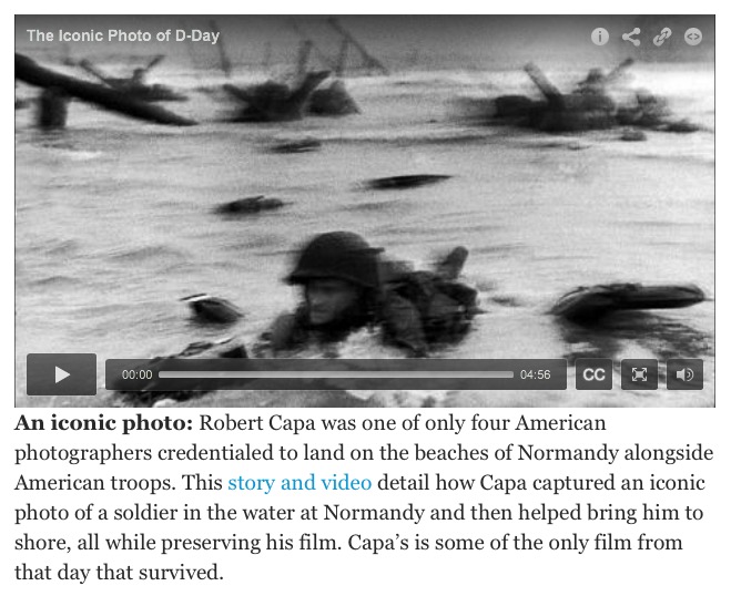 Katie Reilly, "5 Essential D-Day Stories, "TIME website, 6-5-16, screenshot