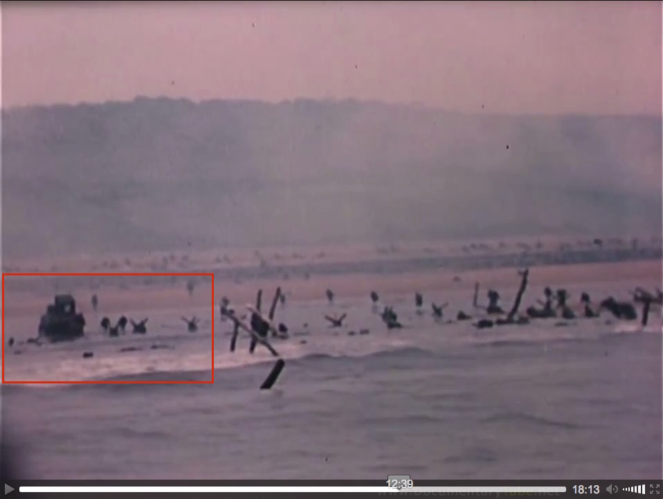 "At the Beaches of Normandy" (1944), U.S. Coast Guard film, screenshot (c)