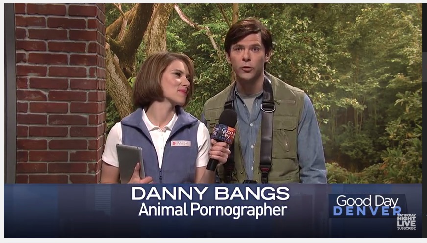 Saturday Night Live, "Zoo Pornographer" sketch, 3-12-17, screenshot