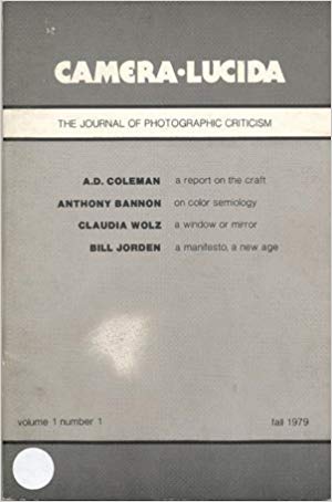Camera Lucida, Vol. 1, no. 1, 1979 (cover)