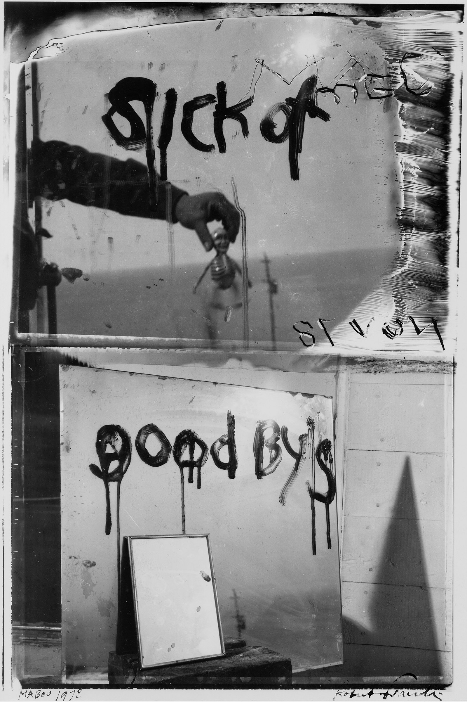 Robert Frank, "Sick of Goodby’s," 1978 (from The Lines of My Hand)