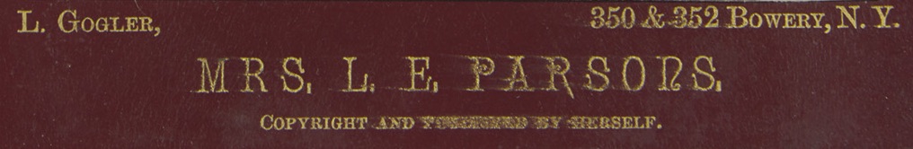 Louis Gogler, cabinet-card portrait of Lucy Parsons, 1886 (detail)