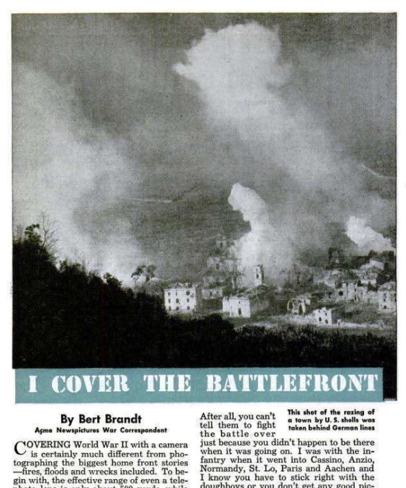 Bert Brandt, D-Day article, Popular Mechanics, May 1945