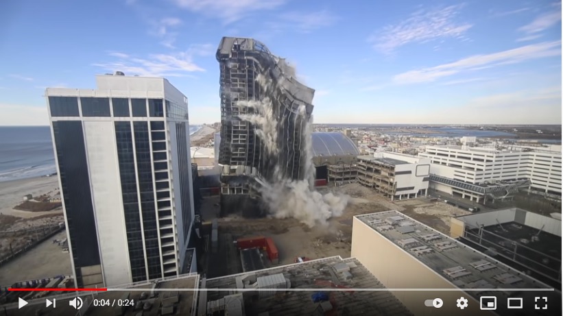 Trump Plaza Implosion, 2-17-21 (screenshot)