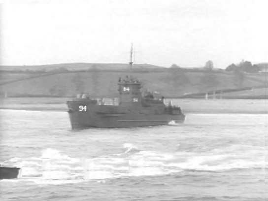 USS LCI(L)-94 off Slapton Sands, England, prior to the Normandy invasion, circa May 1944.