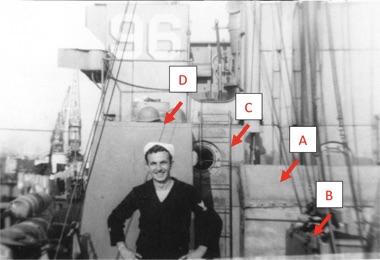 Figure 2. This image (taken aboard LCI(L)-96) provides a better general view of the location seen in Figure 1. (NavSource)