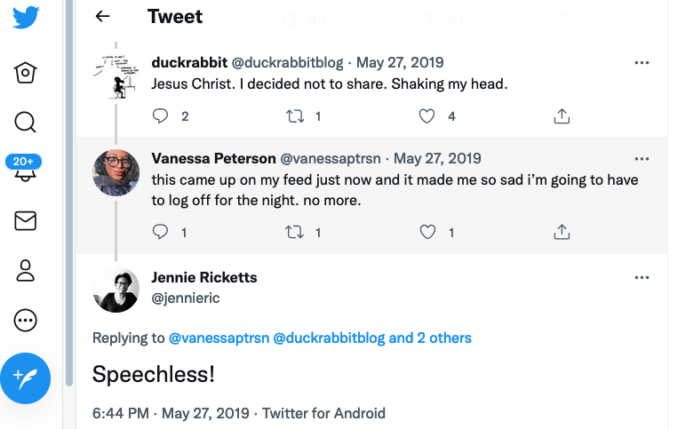 Ben Chesterton-Jennie Ricketts, Butturini tweets 5-27-2019