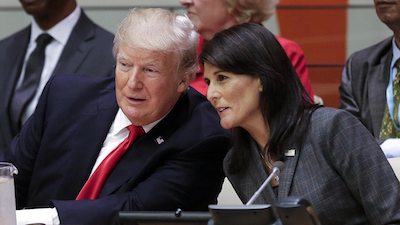 Donald Trump and Nikki Haley, screenshot