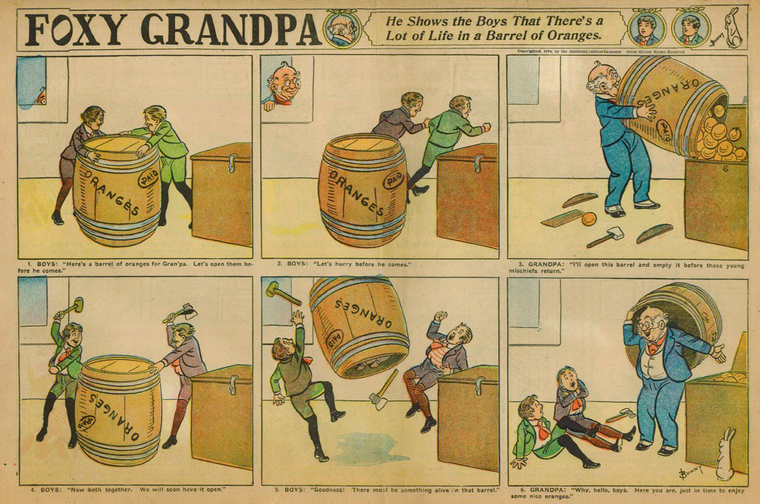 Foxy Grandpa, cartoon strip (1904)