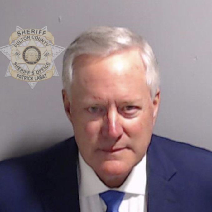 Mark Meadows mugshot, Fulton County Jail, Atlanta, GA, 8-24-23