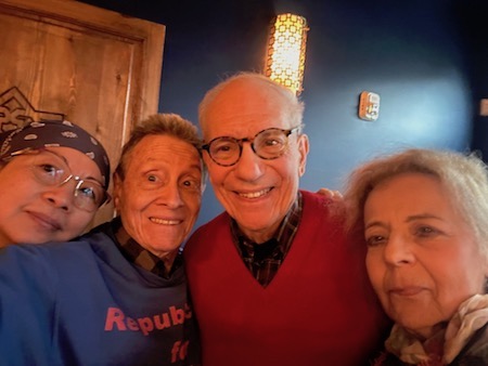 (L-R) Anna Lung, Allan Coleman, Doug Sheer, Nora Licht, Woodstock, NY, 12-20-23