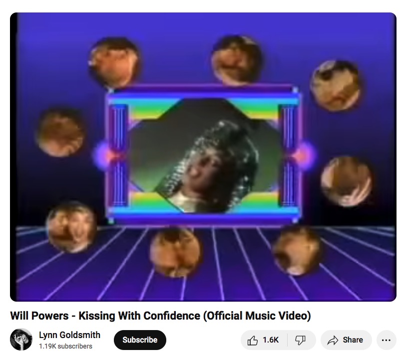 Will Powers, KIssing with Confidence, Official Video (1983), screenshot