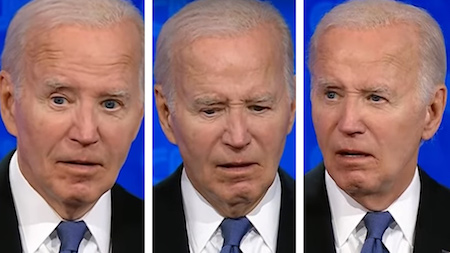 Joe Biden, June 2024 debate, screenshots