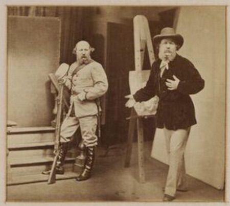 O. G. Rejlander, "O.G.R. the Artist Introduces O.G.R. the Volunteer," ca. 1871